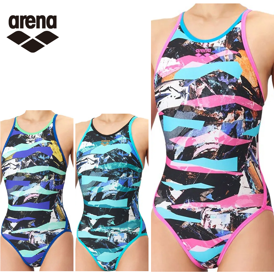 arena アリーナ AS6SWM32L レディース タフスーツ  練習用水着 ワンピース 水泳 競泳 トレーニング水着 オープンバック