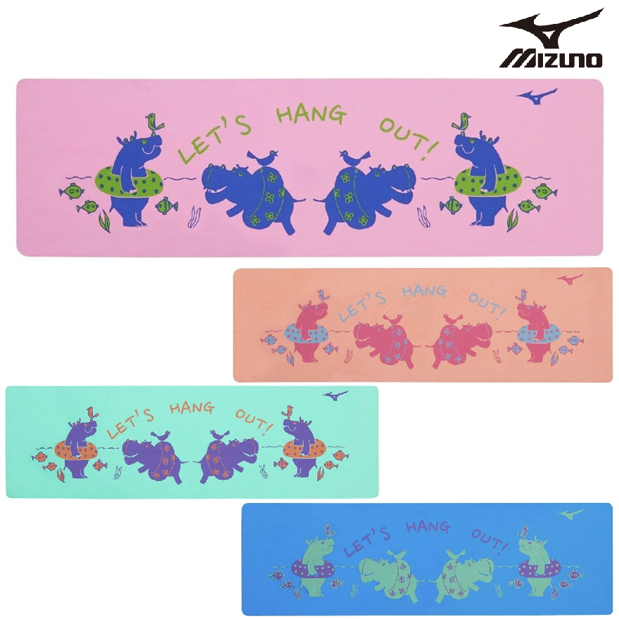 セームタオル N2JYD006 mizuno ミズノ 柄スイムタオル 限定 水泳 スイミング かば カバ