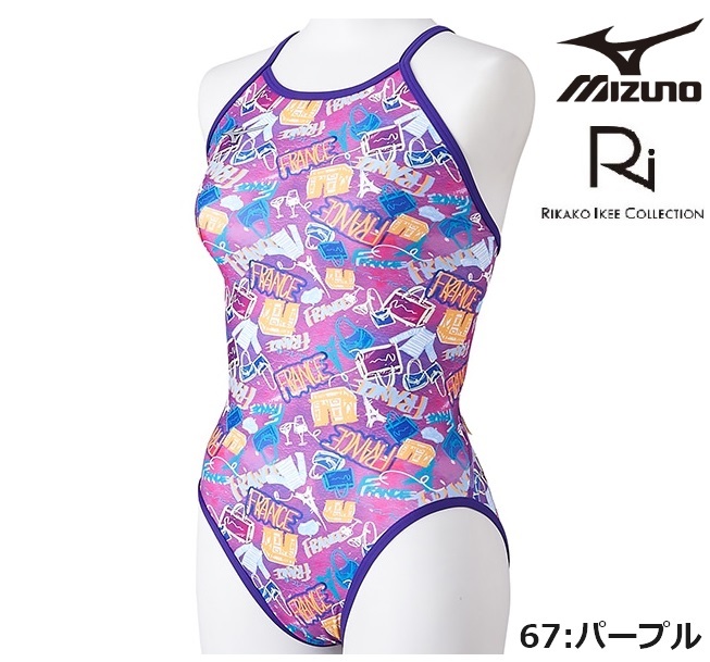 競泳練習用【Rikako Ikee collection】N2MAB267　ミディアムカット　レディース　エクサースーツ　トレーニング水着