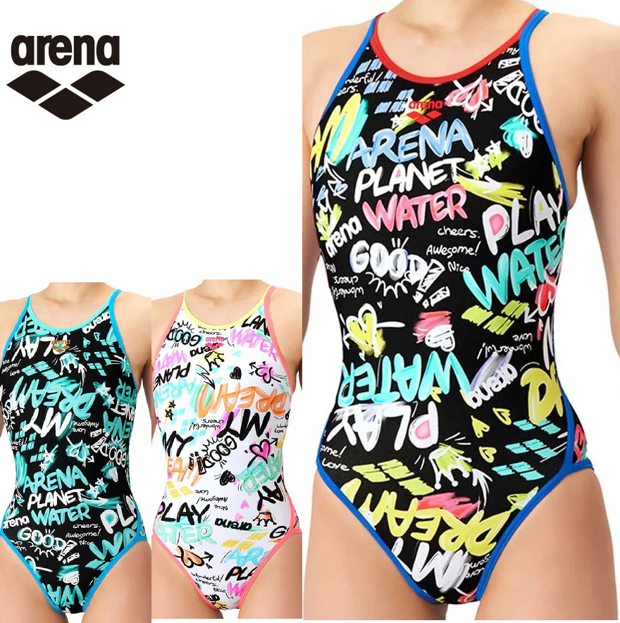 arena アリーナ AS6SWM30G ジュニア ガールズ タフスーツ  練習用水着 ワンピース 水泳 競泳 トレーニング水着 オープンバック 女の子