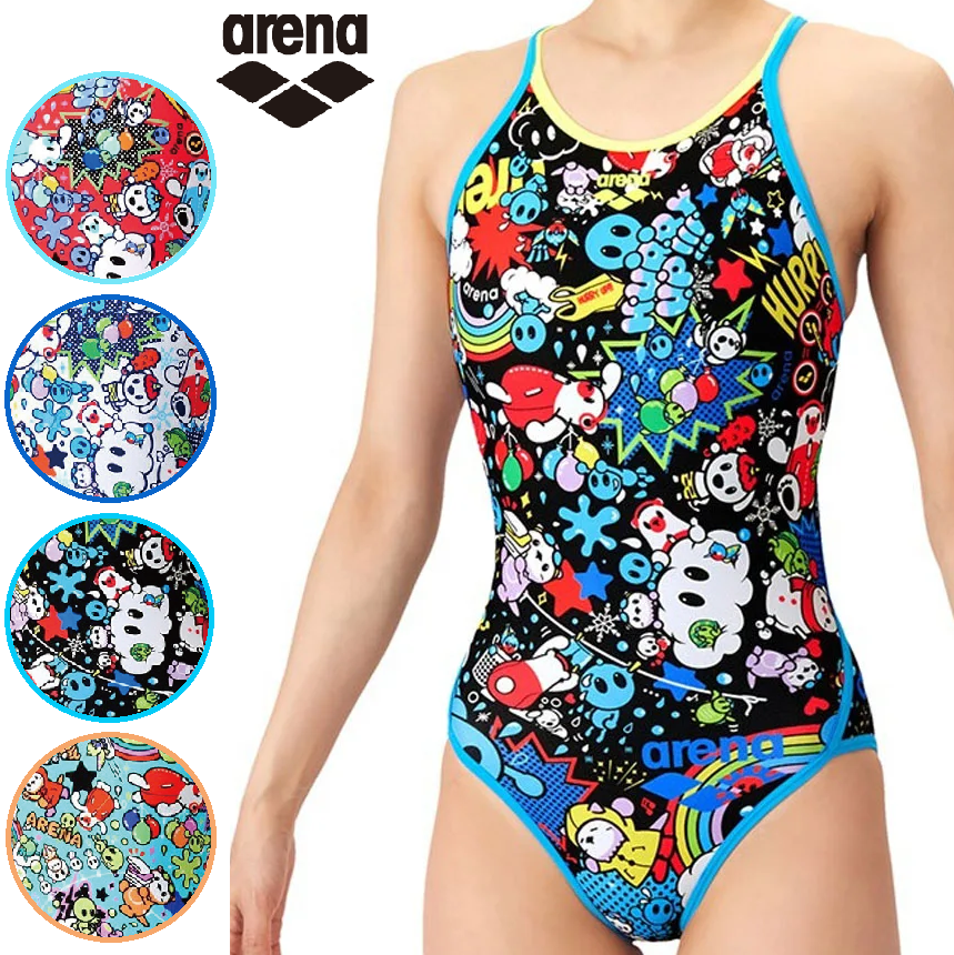 arena  練習用水着 レディース AS6SWM26G ジュニア ガールズ アリーナくん タフスーツ ワンピース オープンバック アリーナ 水泳 女の子