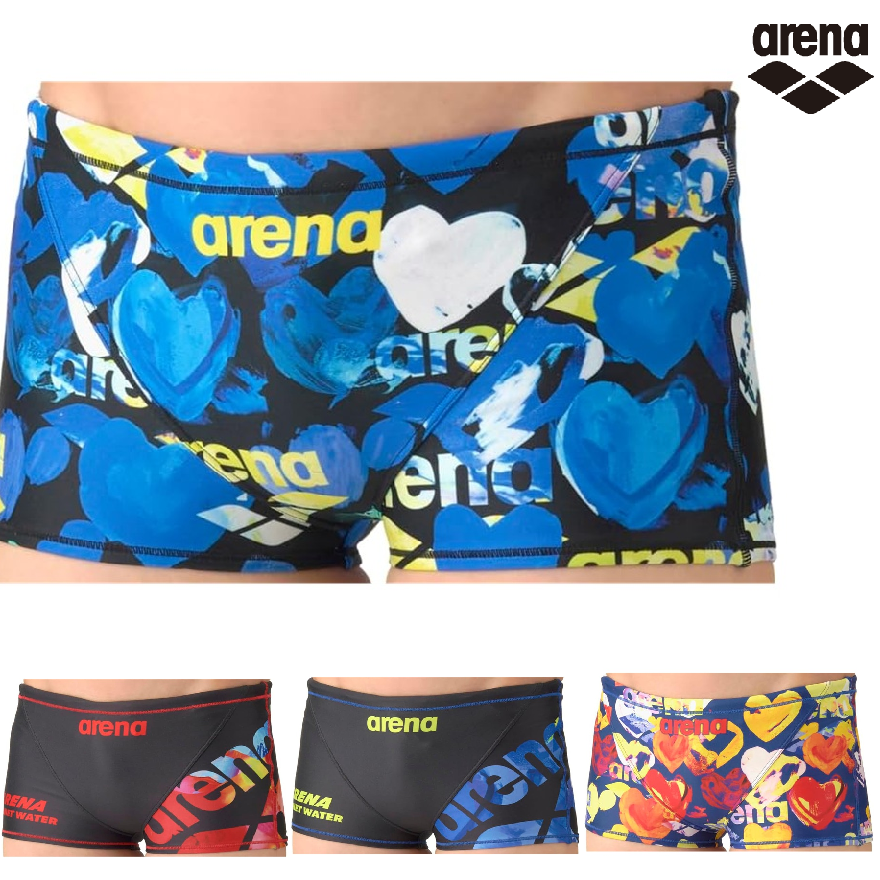 arena  アリーナ AS6SWM44M メンズ タフスーツ ハート 練習用水着 ショートレッグ 水泳 競泳 トレーニング水着
