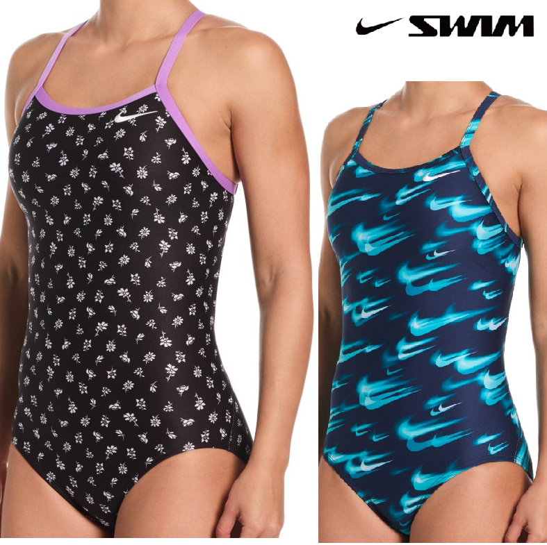 NIKE　練習用水着 NESSG025 ハイドラストロングマルチプリントレーサーバックワンピース レディース トレーニング ナイキ