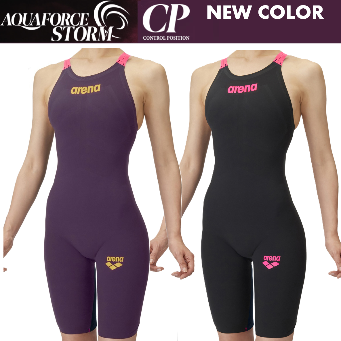AQUAFORCE STORM レディース CP arena AS6SRC00L PKGD BKPK アクアフォースストームCP レーシングワンピーススパッツ レース水着 水泳 競泳
