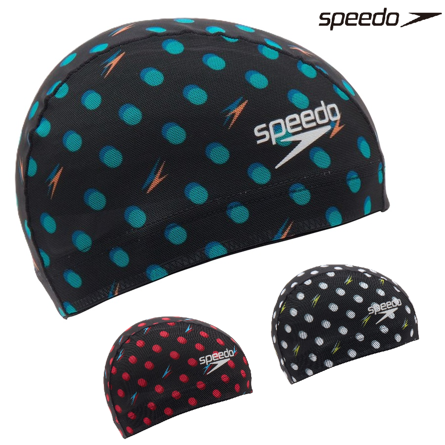 speedo スピード　SE12505  メッシュキャップ　スイムキャップ　水泳　ブーンドッツメッシュキャップ　水玉