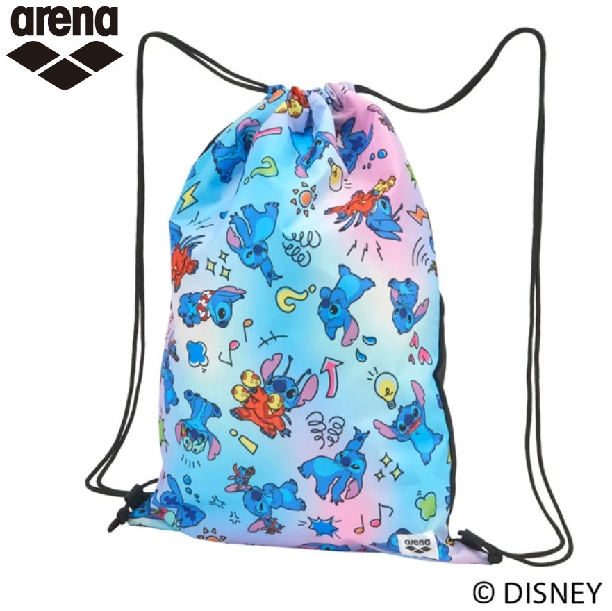 ARENA マルチバッグ AS6FBP88U BLBK Disney リロ＆スティッチ ディズニー アリーナ 水泳 スイマー 柄 ナップサック スティッチ