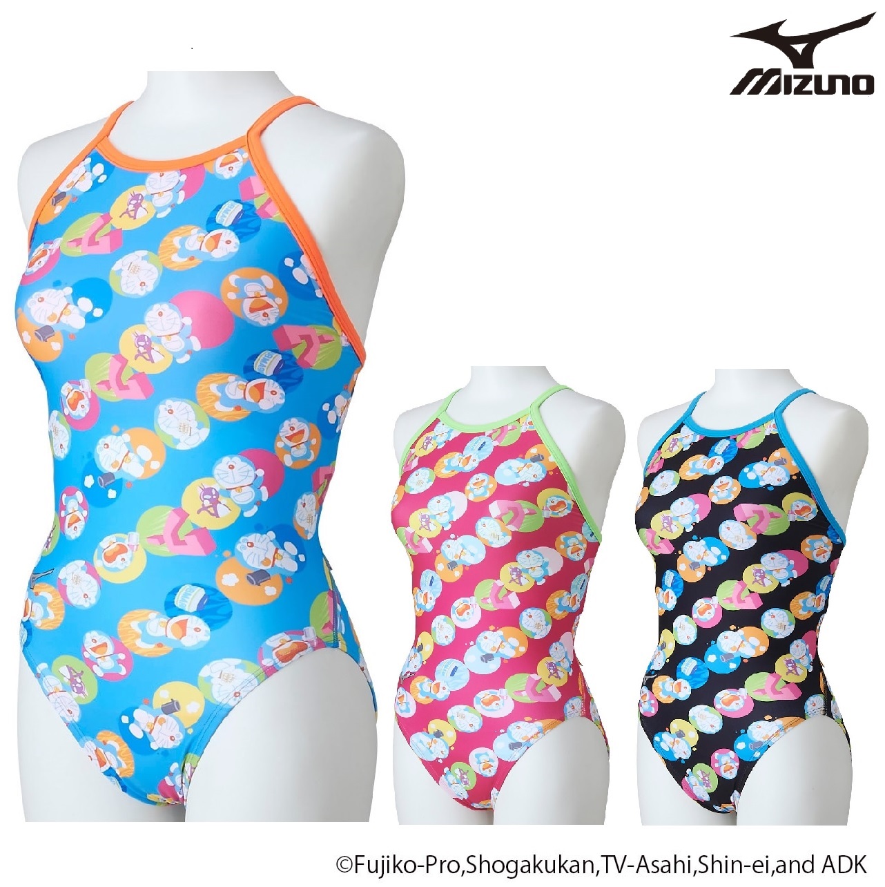 ドラえもん　mizuno　ミズノ　N2MAA291 N2MAA491  練習用水着　エクサスーツ　レディース　ジュニア　水泳　競泳　トレーニング水着