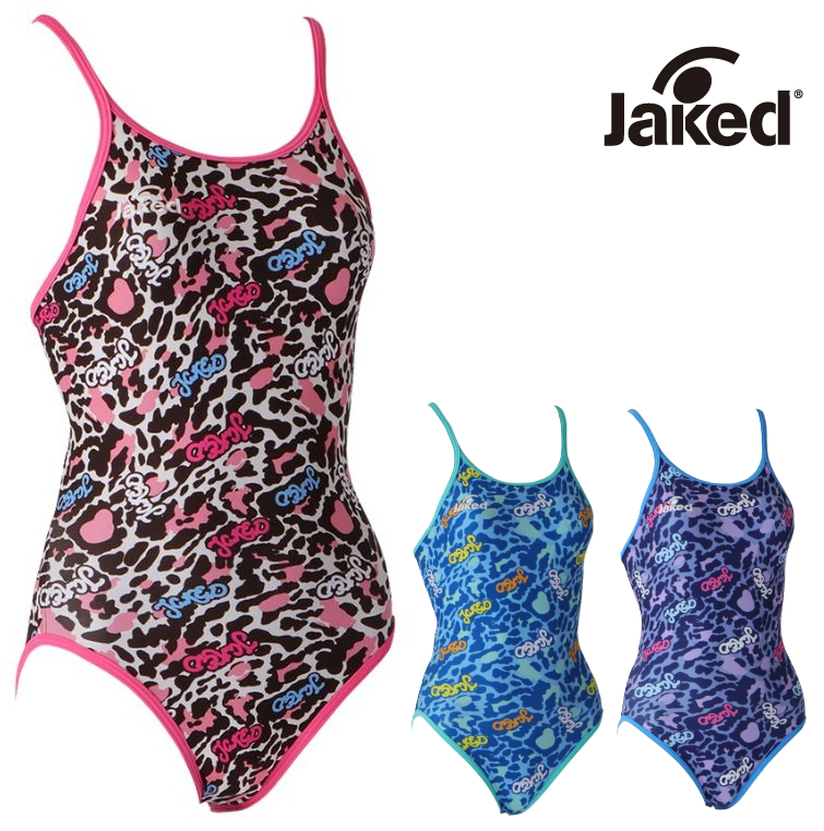 Jaked　練習用水着　830331　レディース　トレーニング水着　水泳　競泳　ワンピース　アニマル柄