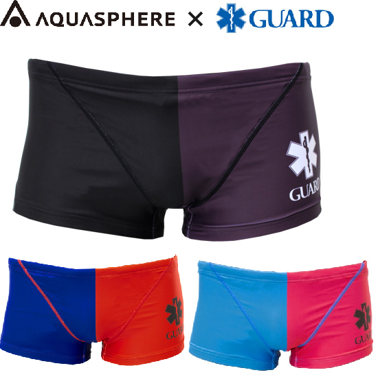 アクアスフィア　GUARD コラボ　練習用水着　トレーニング用水着　AQUASPHERE  メンズ　 MEN'S SHORT BOX