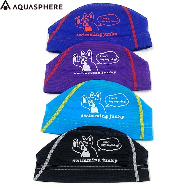 スイムジャンキー　メッシュキャップ　アクアスフィア　AQUASPHERE　スイムキャップ　SWIM JUNKY　水泳　帽子 SALE 30%OFF