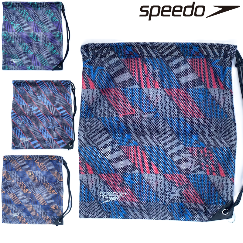 speedo 　スピード 　メッシュバッグ  Mサイズ  SE22406　グラフィック　水泳　ギアバッグ　メッシュバック