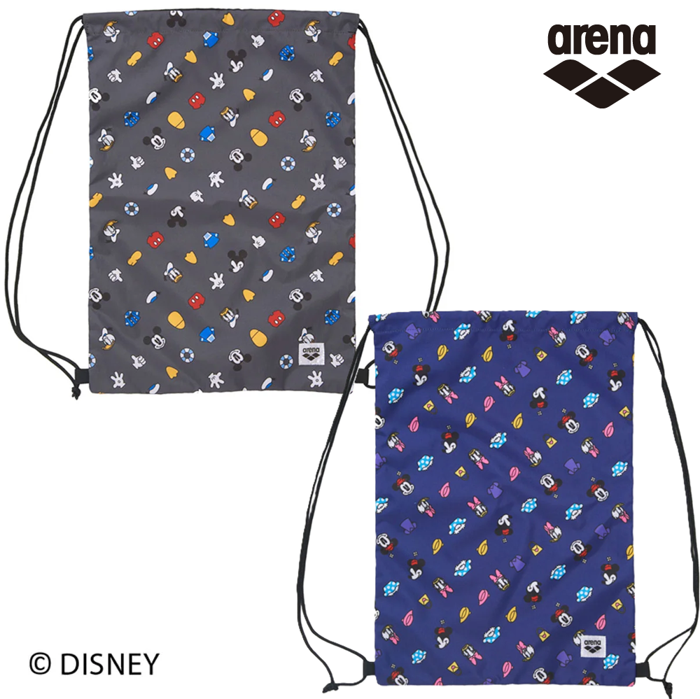 ARENA マルチバッグ AS6SBP89U Disney ディズニー アリーナ 水泳 スイマー 柄 ナップサック ミッキー ドナルド ミニー デイジー
