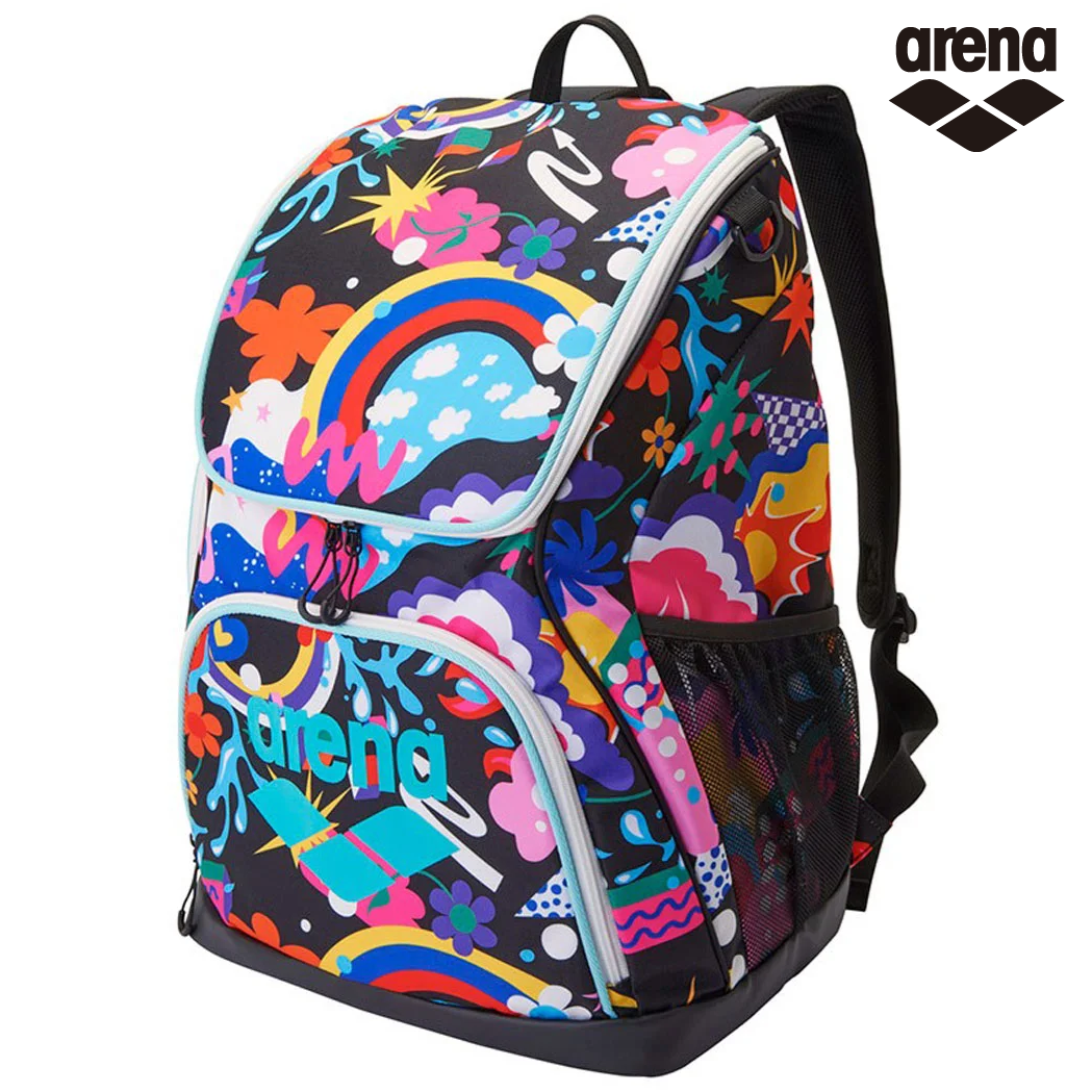 ARENA リュック  AS6SBP31U BKEM アリーナ バックパック 大きい 水泳 スイマー 柄 水泳 バッグ