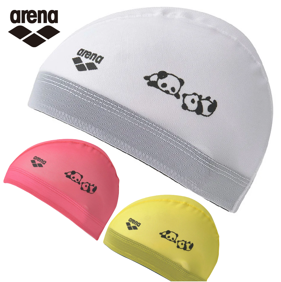 arena メッシュキャップ AS6SSC54U パンダ スイムキャップ スイミングキャップ 水泳